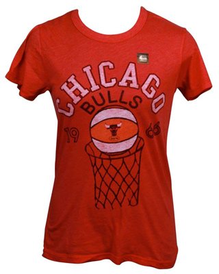 Junkfood Chicago Bulls Heathered Womens T-Shirt Large