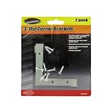 2 Pack 3 inch flat corner brackets with screws - Case of 144 by Sterling