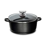 Berndes 031143 Vario Click Induction Aluguss Kochtopf antihaft mit Glasdeckel 20 cm, 2,3 l