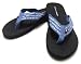 Tommy Hilfiger Women's Light Blue Fabric / White Graffiti Logo Flip-flops