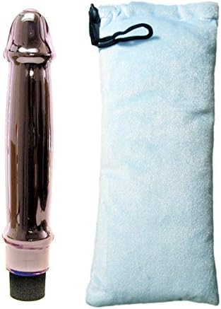 Don Wand Pink Smooth Tickle Glass Vibrating Pleasure Wand, With Padded Pouch