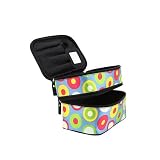 Women's Retro Dot Circle Print Cosmetic Case Make Up Bag in Choice of Colors