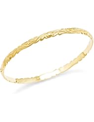 Old English Scroll 4.5mm Bracelet in 14K Yellow Gold - Size 7.5