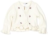 Vitamins Baby Girls Infant Flowers Sweater with Ruffled Trim