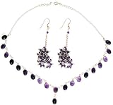 Buy Jewelry earring & Necklace Sets Sterling Silver & Amethyst Gemstones