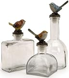 Maco Bird Bottles Set Of 3, SET OF 3, CLEAR GLASS