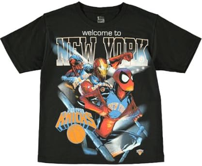NBA Marvel Big Boys' "Hero's Welcome" T-Shirt - black, 18 - 20
