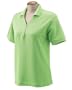 Devon & Jones women's Pima Pique Short-Sleeve Y-Collar Polo Shirt - Medium - LIME