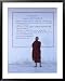 Monk Reading Burmese Wall Script, Shwedagon, Yangon (Rangoon), Myanmar (Burma), Asia Collections Framed Art Poster Print by Gavin Hellier, 31x39