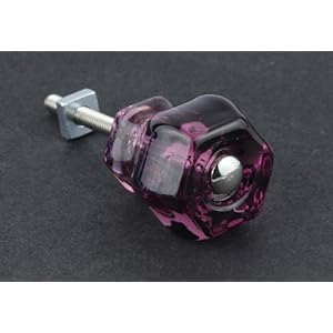 purple glass handles