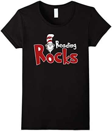 Women's Reading Rocks - Read Across America Day t-shirt Large Black