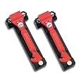 2-PACK Life Hammer - ORANGE - Car Window Hammer & Seatbelt Cutter