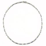 Studio 925 Versa Matte Two-Toned and Diamond CZ Sterling Silver Necklace