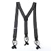 Black Stripes Suspenders for work Y-Back genuine Leather Y&G Fashion Suspenders SP2008