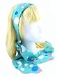 Head Band - Multi Dots ~ Seafoam with Pink, Blue & White