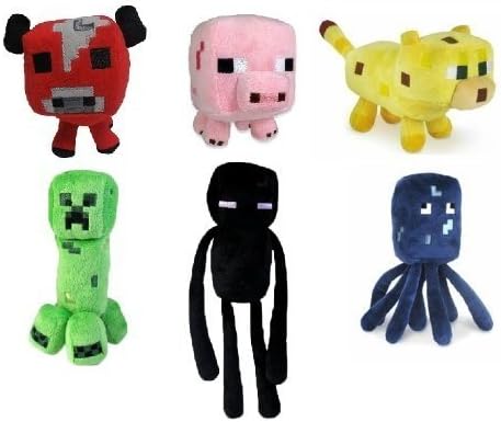 funny-home Plush Set of 6 toys Animals Small Size Cute