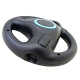 2pcs New Black Steering Wheel for Wii Mario Kart Racing Game