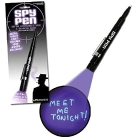 Ultra Violet UV magic secret invisible ink SPY PEN deluxe by Accoutrements
