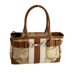 AUTHENTIC COACH STRIPE CARRYALL Women Handbag  Tote by  COACH