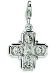 Sterling Silver Miraculous Medal Lobster Clasp Charm