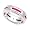 18k White Gold Diamond and Ruby Eternity Wedding Band Ring (G-H/SI, 1/7 ct.), 4