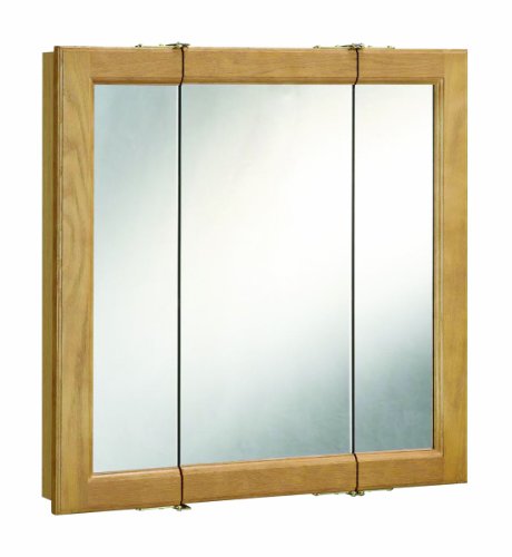 Design House 530576 Richland Ready-To-Assemble Tri-View Medicine Cabinet, Nutmeg Oak, 36-Inch by 30-Inch Design House 530576 Richland Ready-To-Assemble Tri-View Medicine Cabinet, Nutmeg Oak, 36-Inch by 30-Inch