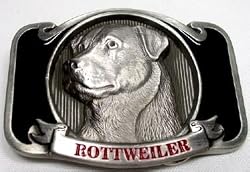 ROTTWEILER  Enamel Pewter  Belt Buckle