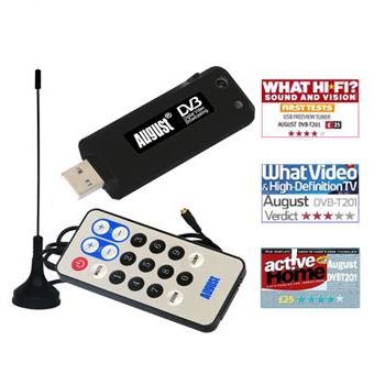 Childrens Toyshop  Electronics : August PC/Laptop USB Freeview/HDTV Receiver - Black (Star Winner from 'What Hi-Fi', 'What Video' & 'Active Home' Magazines) - Vista Compatible