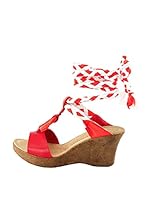 Dolceamore Sandalias de cuña (Rojo / Blanco)