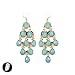 SG PARIS BIJOUX FANTAISIE BOUCLE D'OREILLES CROCHET FEMME METAL-MATIERE AUTRES BLEU