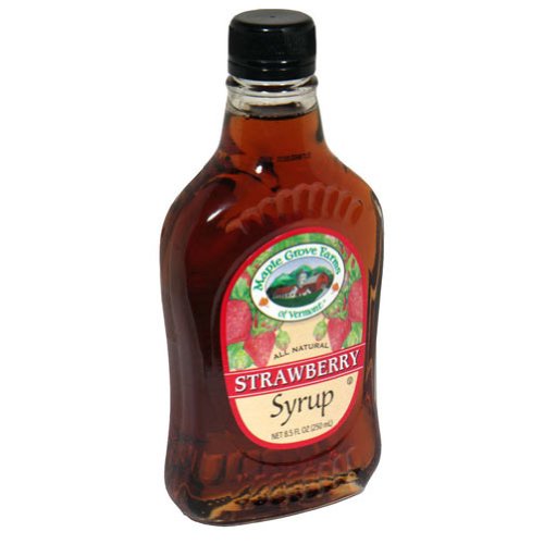 Maple Grove, Syrup Natural Strawberry, 8.5-Ounce (12 Pack)