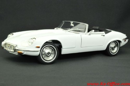 【ジャガー】Eタイプ 1971y(ホワイト) 1/18モデルカー(ミニカー)