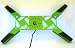 Portable Notebook Laptop LED USB 2 Fans Cooler COOLING Green