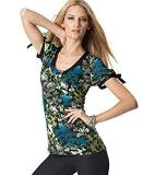 Style&co. Tie-Sleeve Floral-Print Top