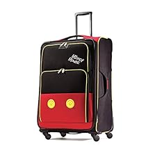 American Tourister Disney Mickey Mouse Pants Softside Spinner 28, Multi, One Size
