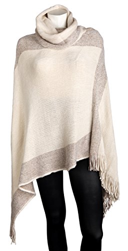 Sportoli™ Women's Thick Warm Knitted Winter Shawl Cape Poncho Wrap with Cowl Neck