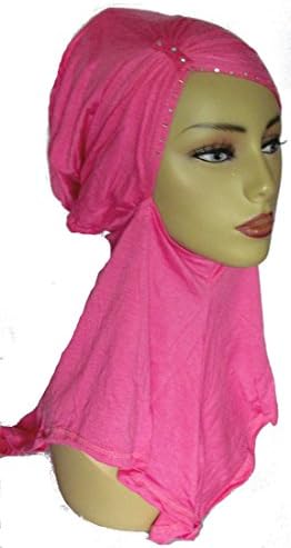 Full Coverage Underscarf Turban Look Front Pink