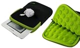 rooCASE Super Bubble Neoprene Sleeve Case for Barnes & Noble NOOK ebook reader (WiFi + 3G)(Black / Green Neon)