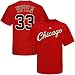 Majestic Chicago Bulls #33 Scottie Pippen Red Player & Number T-shirt