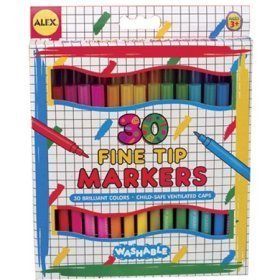 Childrens Toyshop  Toys : Washable Fine Tip Markers (30)