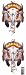 Sports : Airbrush Aufkleber "Cow Skull" Die-Cut Stickers