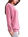 Allegra K Ladies V Neck Long Batwing Sleeve Side Pockets Loose Hoodie Blouse