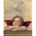 Angelo II - Madonna Sistina (Detail) - Raffaello Sanzio Art Print Poster 15.75 x - FRAMED