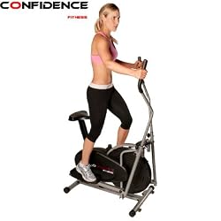 Confidence Fitness 2-in-1 Elliptical Trainer with Seat