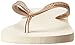 Havaianas Women's Top Metallic Flip Flop, Beige, 37 BR/7/8 W US