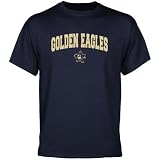 NCAA Oral Roberts Golden Eagles Navy Blue Logo Arch T-shirt