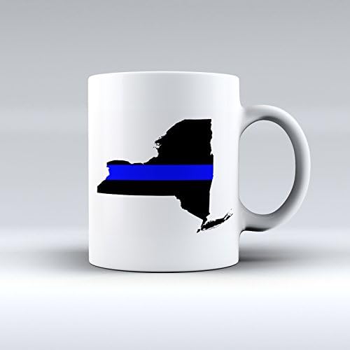 New York Thin Blue Line Mug Police Ceramic Coffee Mug 15OZ