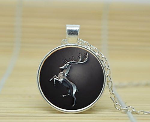VintaStore Art Glass Necklace Game Of Thrones Inspired Necklace House Baratheon Pendant A3707