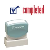 Xstamper(R) Pre-Inked, Re-Inkable Two-Color Title Stamp, Completed