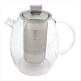 teapots-with-infuser BonJour Oval Glass Teapot with Shut Off Infuser